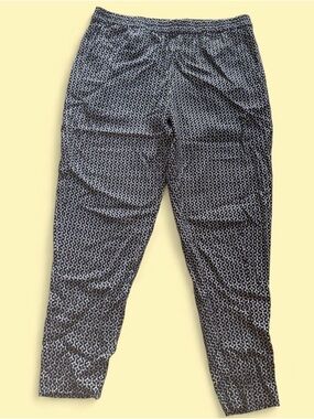 H&M Navy Geometric Print Jogger Pants